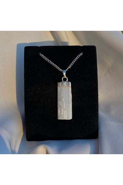 Elifsu Jewelry قلادة من الحجر الطبيعي لتنظيف السيلينيت