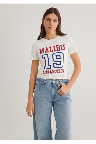 Mavi Malibu Printed Slim Fit Women's T-Shirt
