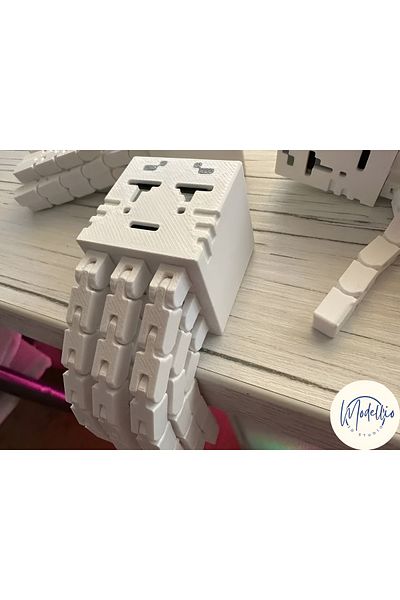 Modellio3D Minecraf Ghast - شخصية مخالب متحركة!