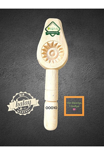 ABDULLAH DAĞ Hatay Yöresinden Doğal Ahşap Tahta Pasta Kömbe Kerebiç Kalıbı 00010