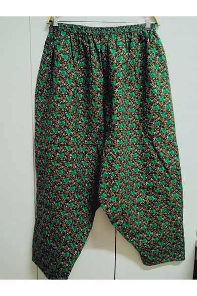 hoaryage PANTALON LOOSE PANTALON DE FLANEL FLORE 100% BUMBAC
