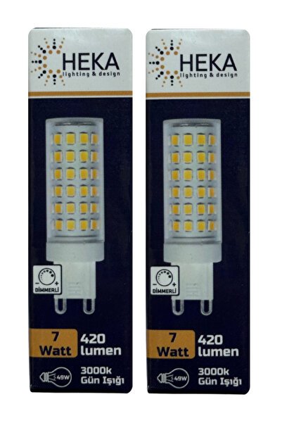 Avarson (2 Adet) Heka 7W (49W) 3000K (Gün Işığı) G9 Duylu Dim Edilebilir Led ...