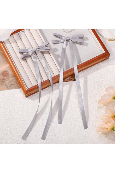 Fiyonks Atölye مشبك شعر من الساتان بإبزيم مشبك من قطعتين مشبك شعر نسائي