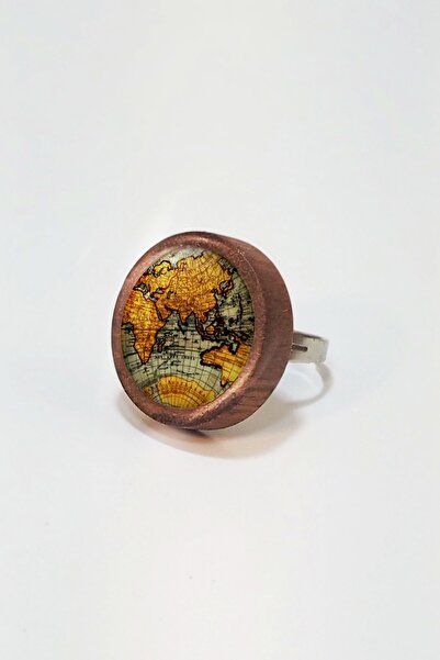 Tahtakolik خريطة العالم حلقة خشبية