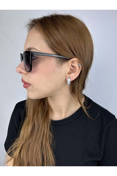Neon Takı by Atalay Diktik Ring - Vertical Oval Model, Zircon Stone and Silver Color Stainless Steel Marauder 69
