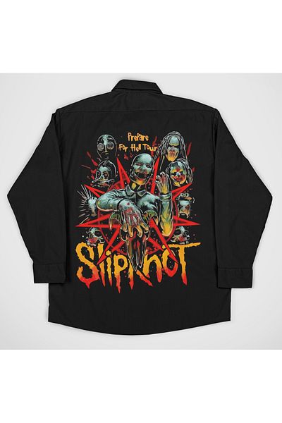 SEVBANO Slipknot Music Band Printed Unisex Rock Metal Shirt