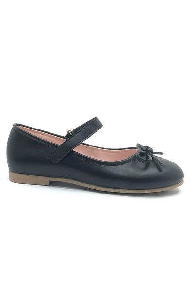 KCMN İremsu Pisi Mustache Velcro Pantofi de balerină pentru fete BLACK-SKIN
