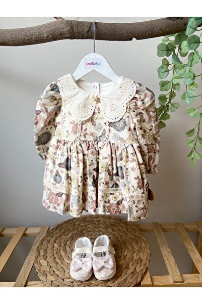 Butik Kız Bebek Çiçek Desenli Elbise