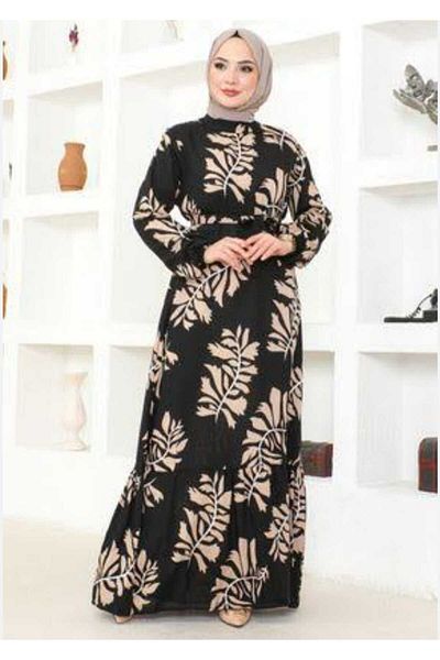 MODA Leaf Patterned Hijab Dress