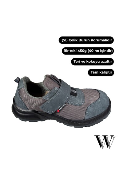 e&e Mekap Üretimi Segura 51 S1 Süet Deri Çelik Burun Yazlık Spor İş Ayakkabıs...