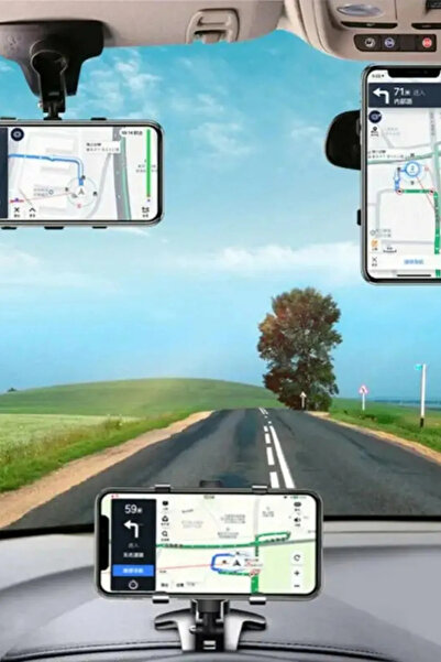 safestore Araba Gösterge Üstüne Takılan 360 Oynar Başlıklı Telefon Tutucu