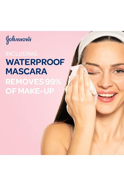 Johnson's Johnson's Regular Makeup Remover Wipes 25 Count Pink - English
