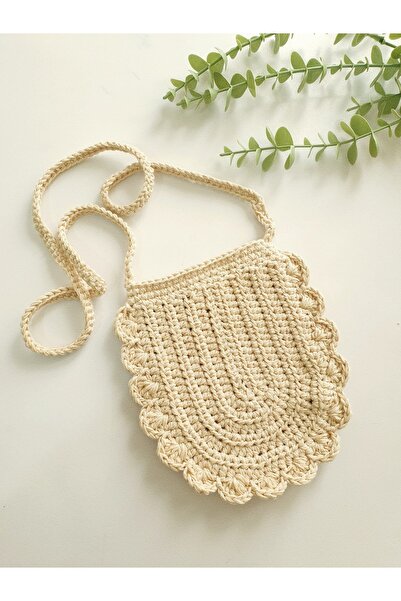 efecco 1 Adet Bohem Telefon Çantası / Örgü Çocuk Çantası / Sevimli Çocuk Çantası