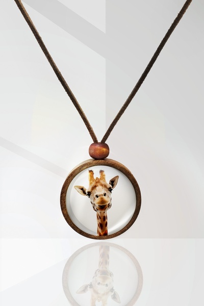 Tahtakolik Giraffe Wooden Necklace