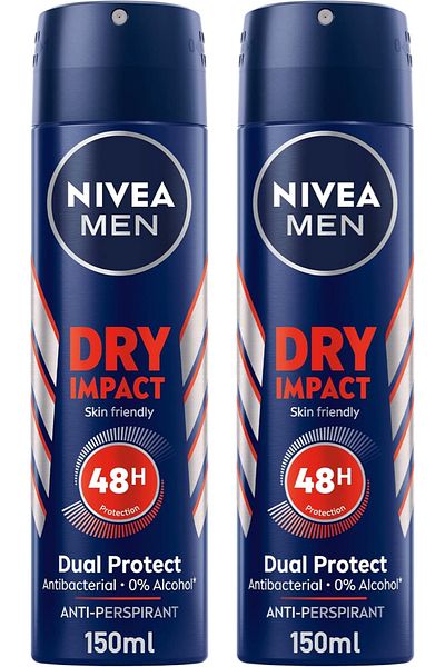 NIVEA رذاذ تأثير جاف 150 مل × 2
