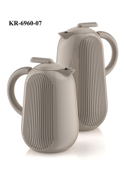 Kroos Cross Thermos for Tea and Coffee with a Capacity of 1 Liter and 0.5 Liter, Available in Various Colors