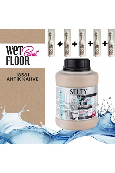 Rich SELFY DECOR ISLAK ZEMİN BOYASI 1250 CC ANTİK KAHVE  +5 ADET KATALİZÖR