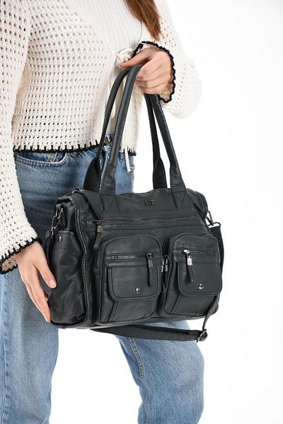 Baginn Geantă de umăr pentru femei - buzunare multiple, curea încrucișată, piele vegană 33*28 cm