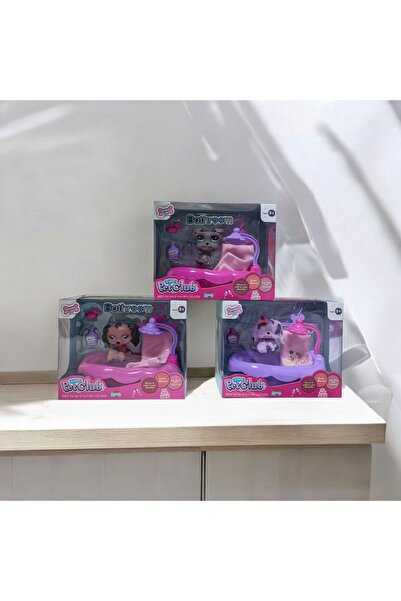 Fidan oyuncak مجموعة الحمامات الصغيرة الجديدة مع الملحقات في صندوق ممتع