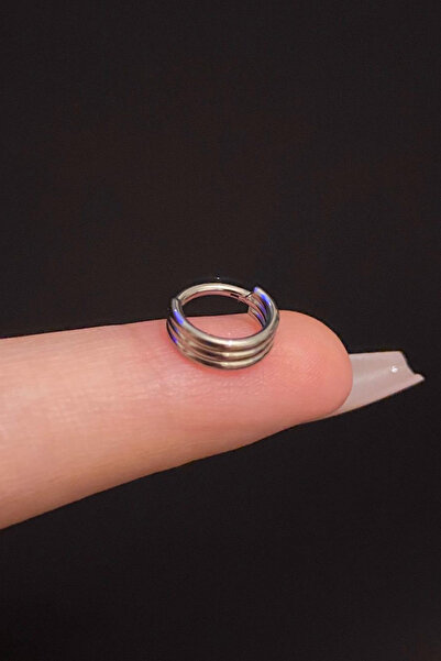 Blisse Piercing Kadın Kilitli 3 Sıra Görünümlü Tragus Helix Daith Rook Septum...