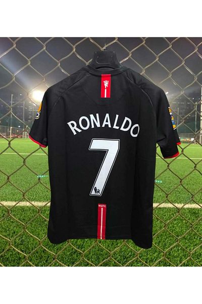 Legent Lady C.Ronaldo Black Short Sleeve Retro Nostalgia Legends Jersey 7-7