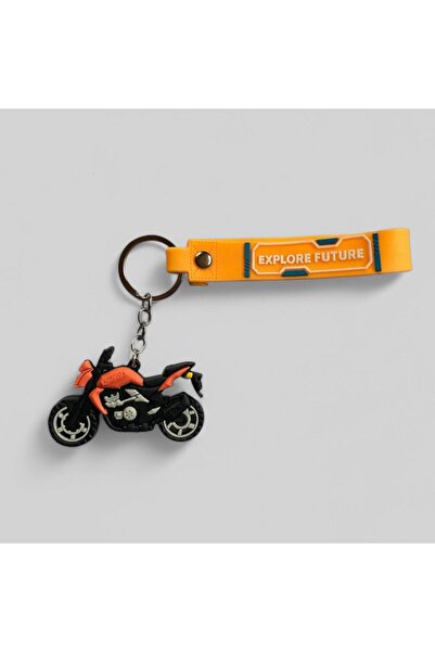 neptünstore Kawasaki Orange Motor, 3D Keychain with Motorcycle Figure