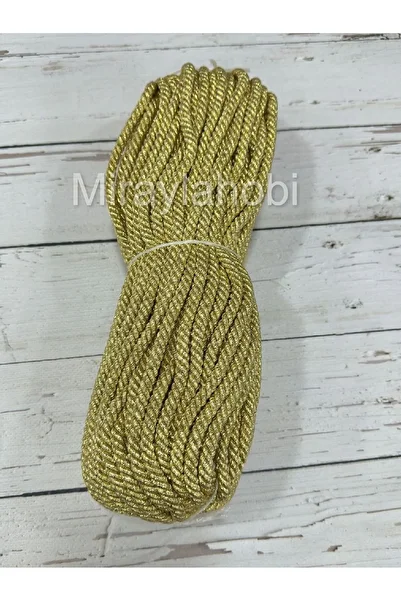 miraylahobi Cord Rope Rope Glitter 8 mm 10 Meters Gold