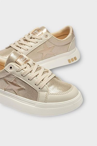 Liger Pantofi sport sport de zi cu zi cu detaliu stea pentru femei BEIGE