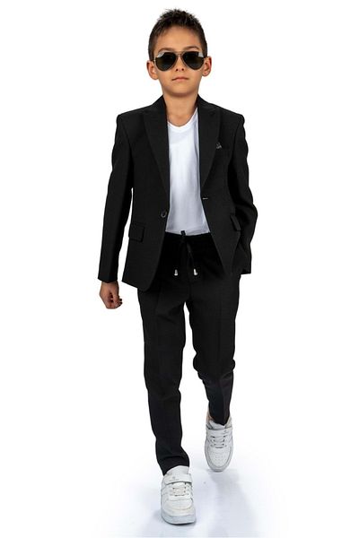 s.t. sebat tekstil Sports Shepherd with Black Jogger Pants Men's Set