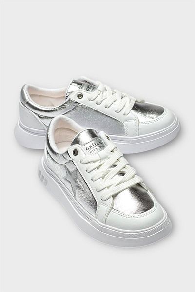 Liger Women's Star Detail Stylish Casual Sports Sneaker Shoes White - Silver