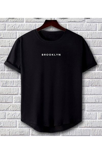 Minikelya Brooklyn Printed Black and White Oval Cut Tshirt Set of 2