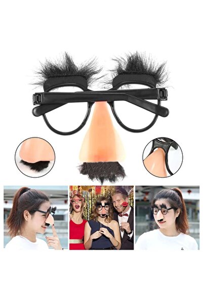 Marsilyan نظارات مزحة ممتعة لتغيير شكل الحواجب والشارب مقاس 9 × 13 سم (5224)