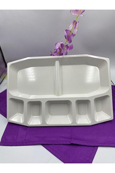 PEARSTORE 7 Compartment Polycarbonate Breakfast Plate, 24X35 Cm, Presentation...
