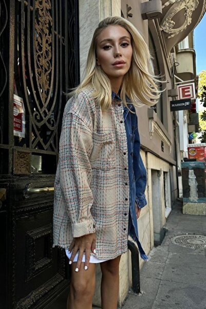 JANES Beige Denim Garni Piece Shirt