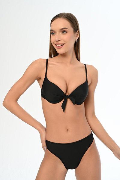 AQUAVİVA Aquaviva Women's Black Bow Taiwan Covered Bikini Set