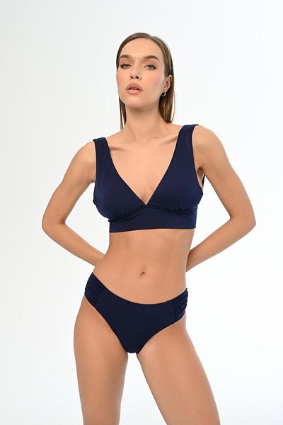 AQUAVİVA Γυναικείο Bralet Bikini Navy Blue Aquaviva - Με κορδόνια στην πλάτη