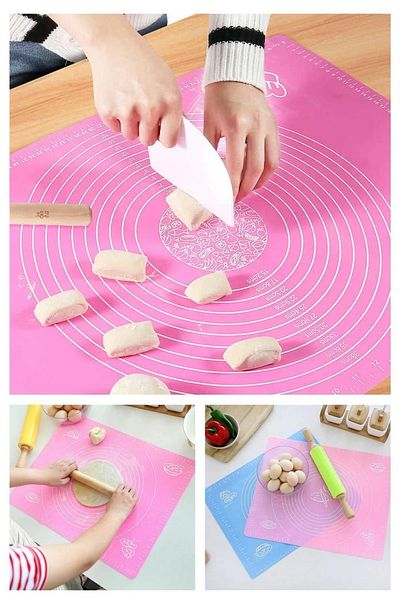 FBZhome Silicone Scale Dough Rolling Mat Baklava Pastry Bread Ravioli Noodle Dough Kneading Mat