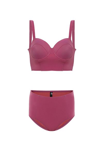 AQUAVİVA Aquaviva Γυναικείο Dusty Rose Valencia Σετ μπικίνι με λεπτομέρεια με επένδυση ψηλόμεσο