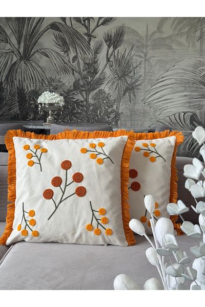 Skhome 43x43cm Husă de pernă cu franjuri 1 bucată (SPNC-05)