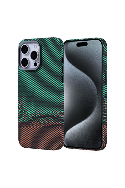 Rivor Apple iPhone 15 Pro Max Uyumlu Kılıf Magsafe Şarj Özellikli Karbon Fibe...