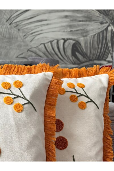 Skhome 43X43Cm Fringed Throw Pillow Cover 1 Piece (Spnc-05)