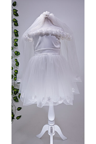 Melis Çocuk Çiçekli Kız Çocuk Abiye Elbise Gelinlik