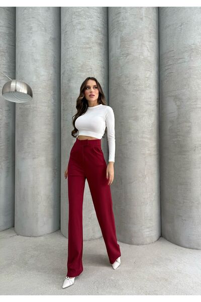 SSDESİNG Women's Full Lycra Comfortable Fabric Velcro Closure Palazzo Pants