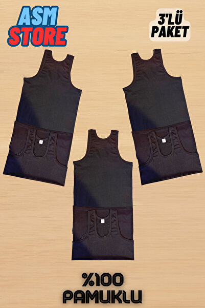 Akpınar 3-Piece Men's Cotton Combed Undershirt - Soft and Breathable