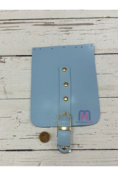 miraylahobi غطاء جلدي مقاس 12x16 سم أزرق