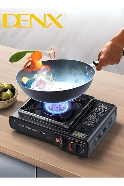 Denx Portable gas stove with adjustable levels for home and outdoor picnics DX1763