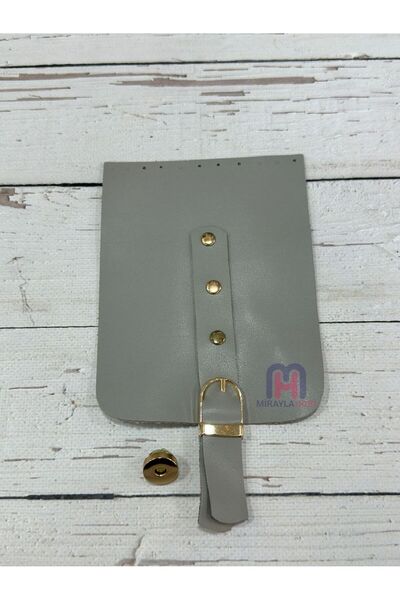 miraylahobi Leather Snap Cover 12X16 cm Gray