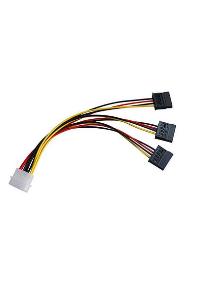 Generic كابل طاقة مقسم من 4 دبابيس IDE إلى 3 دبابيس ATA SATA التسلسلية
