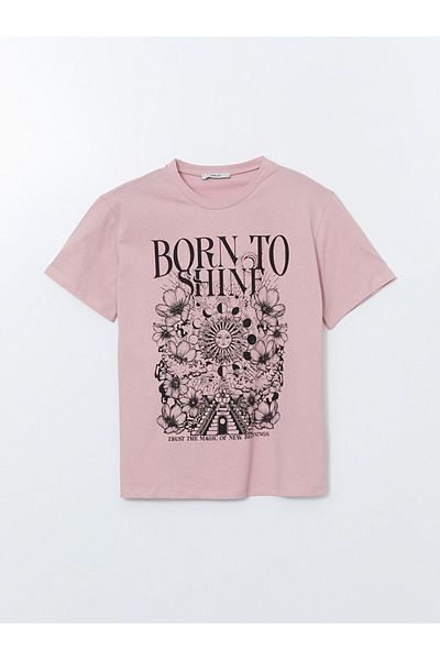 LC Waikiki Νέα σεζόν Crew Neck Printed Γυναικείο Tisort - S5KR10Z8