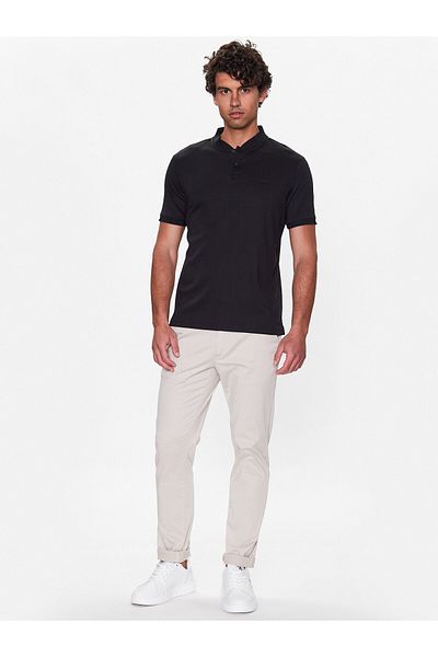 Calvin Klein Férfi póló nyakú, normál szabású fekete ujjú fekete póló K10K 111201 -BEH